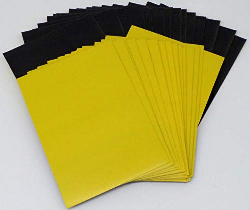 docsmagic.de 100 Premium Bi-Color Card Sleeves Mat Yellow/Black Standard Size 66 x 91 Kartenhüllen Gelb Schwarz von docsmagic.de