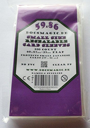 docsmagic.de 100 Resealable Card Sleeves Small Size 60 x 87 von docsmagic.de