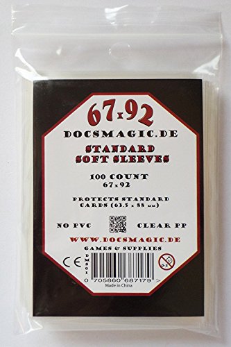 docsmagic.de 100 Soft Card Sleeves Clear - 67 x 92 mm - Standard Size - Klar Kartenhüllen docsmagic.de 100 Soft Card Sleeves Clear - 67 x 92 mm - Standard Size - Klar Kartenhüllen von docsmagic.de