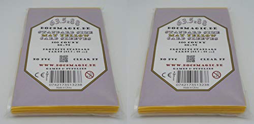 docsmagic.de 2 x 100 Mat Yellow Card Sleeves Standard Size 66 x 91 - Gelb - Kartenhüllen - PKM - MTG von docsmagic.de