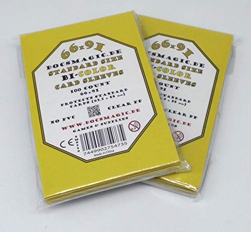 docsmagic.de 200 Premium Bi-Color Card Sleeves Mat Yellow/Black Standard Size 66 x 91 Kartenhüllen Gelb Schwarz docsmagic.de 200 Premium Bi-Color Card Sleeves Mat Yellow/Black Standard Size 66 x 91 Kartenhüllen Gelb Schwarz von docsmagic.de