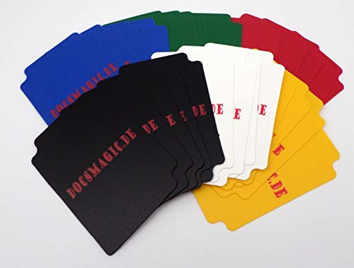 docsmagic.de 25 Trading Card Deck Divider Black Blue Green Red White Yellow - Kartentrenner MTG PKM YGO von docsmagic.de