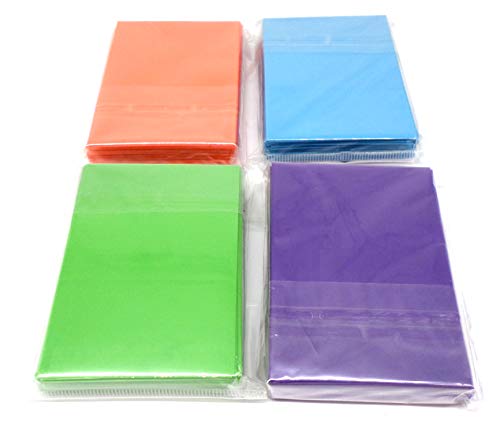 docsmagic.de 4 x 60 Double Mat Card Sleeves Small Size 62 x 89 - Light Blue Light Green Purple Orange - YGO - Mini Kartenhüllen von docsmagic.de