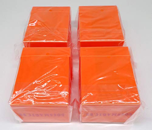 docsmagic.de 4 x Deck Box Full Orange + Card Divider - Kartenbox - PKM YGO MTG von docsmagic.de