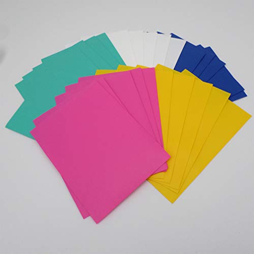 docsmagic.de 5 x 100 Mat Card Sleeves Standard Size 66 x 91 - Blue Yellow Pink Mint White - Kartenhüllen - PKM - MTG von docsmagic.de