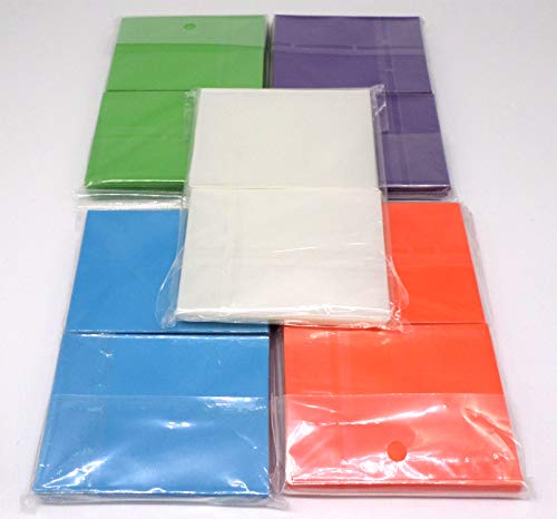 docsmagic.de 5 x 100 Mat Card Sleeves Standard Size 66 x 91 - Clear Light Blue Light Green Purple Orange - Kartenhüllen - PKM MTG von docsmagic.de