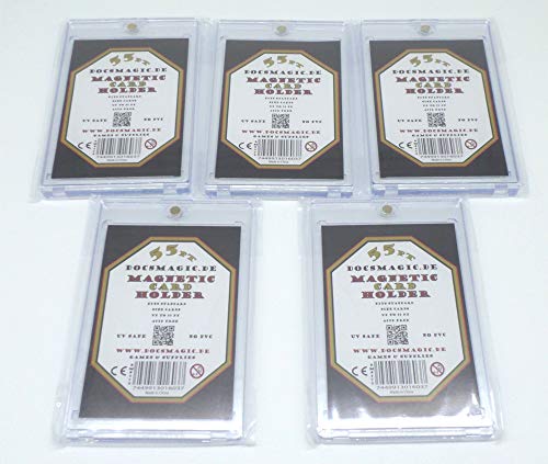 docsmagic.de 5 x Magnetic Card Holder Clear 55 PT UV Safe - Magnet Kartenhalter von docsmagic.de
