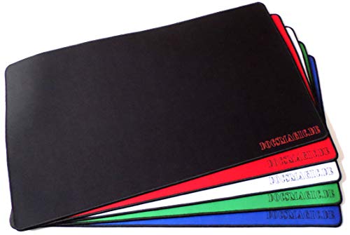 docsmagic.de 5 x Premium Playmat Black Blue Green Red White Mix - 60 x 34 cm - Spielmatte von docsmagic.de