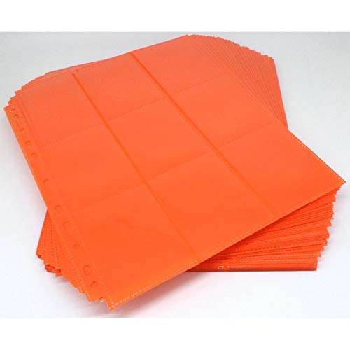 docsmagic.de 50 18-Pocket Pages Orange - Sideloading - 11 Holes - MTG PKM YGO - Ordnerseiten von docsmagic.de