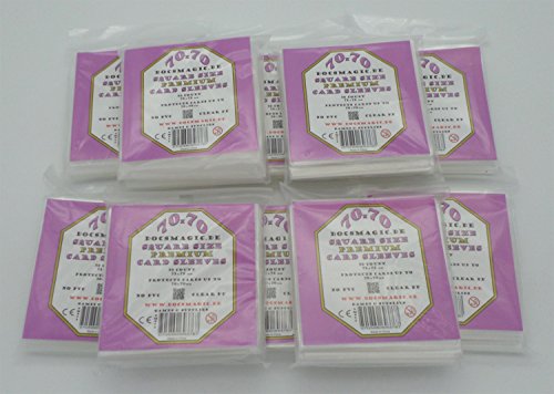 docsmagic.de 500 Premium Small Square Board Game Sleeves - 70 x 70-72 x 72-10 Packs von docsmagic.de