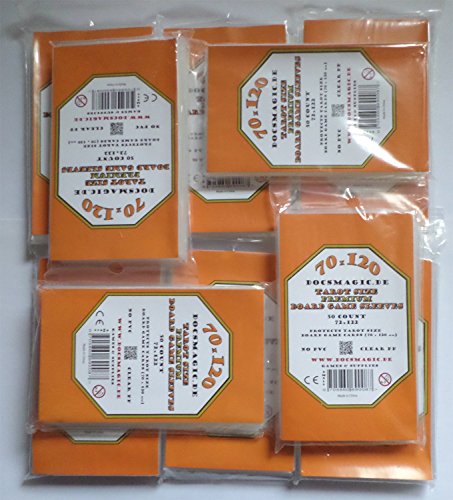 docsmagic.de 500 Premium Tarot Size Board Game Sleeves - 72 x 122-10 Packs - Oversize - 70 x 120 von docsmagic.de