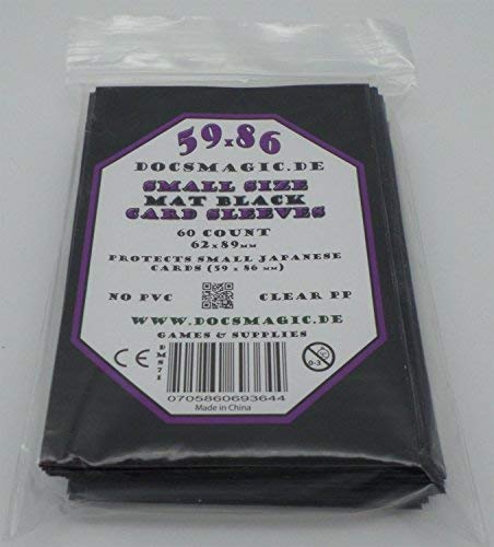 docsmagic.de 60 Double Mat Black Card Sleeves Small Size 62 x 89 - YGO von docsmagic.de