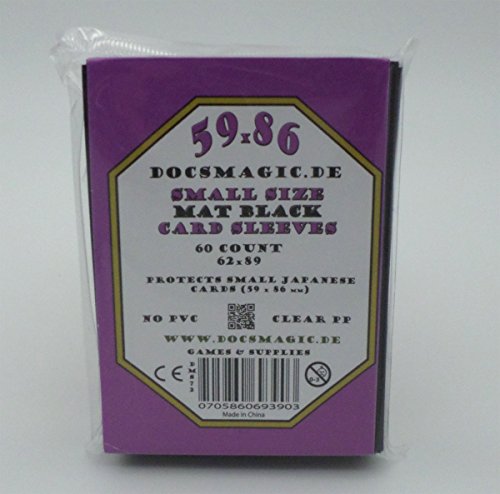 docsmagic.de 60 Mat Black Card Sleeves Small Size 62 x 89 - YGO von docsmagic.de