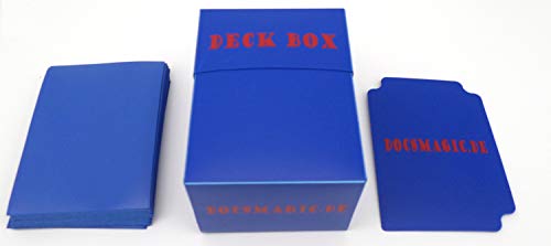 docsmagic.de Deck Box + 100 Double Mat Blue Sleeves Standard - Kartenbox & Kartenhüllen Blau - PKM - MTG von docsmagic.de