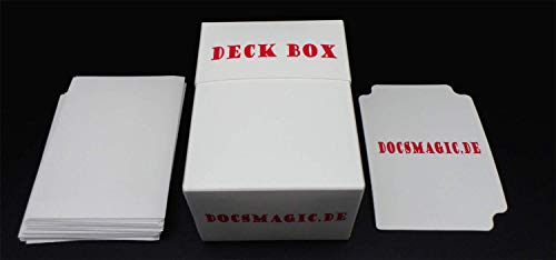 docsmagic.de Deck Box + 100 Double Mat White Sleeves Standard - Kartenbox & Kartenhüllen Weiss - PKM - MTG von docsmagic.de