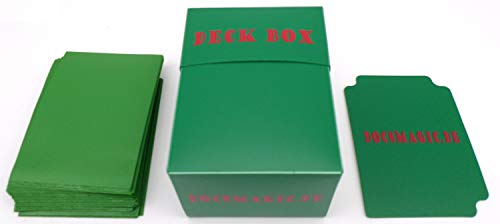 docsmagic.de Deck Box + 100 Mat Green Sleeves Standard - Kartenbox & Kartenhüllen Grün - PKM - MTG von docsmagic.de