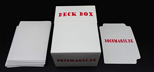 docsmagic.de Deck Box + 60 Mat White Sleeves Small Size - Mini Kartenbox & Kartenhüllen Weiss - YGO von docsmagic.de