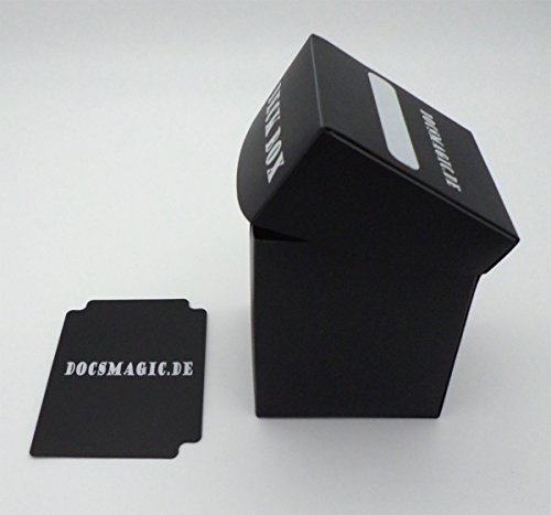 docsmagic.de Deck Box Big (100+) Black + Card Divider - Kartenbox Schwarz - PKM - YGO - MTG von docsmagic.de