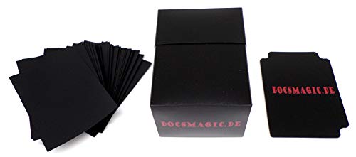 docsmagic.de Deck Box Full + 100 Double Mat Black Sleeves Standard - Kartenbox & Kartenhüllen Schwarz - PKM MTG, Schwarz von docsmagic.de