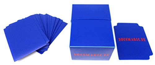 docsmagic.de Deck Box Full + 100 Double Mat Blue Sleeves Standard - Kartenbox & Kartenhüllen Blau - PKM MTG von docsmagic.de