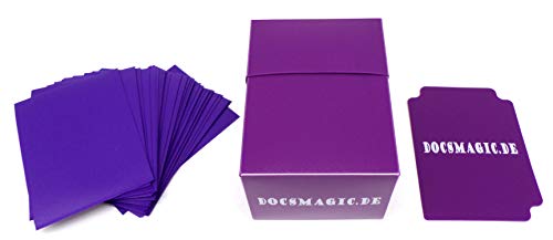 docsmagic.de Deck Box Full + 100 Double Mat Purple Sleeves Standard - Kartenbox & Kartenhüllen Lila - PKM MTG von docsmagic.de