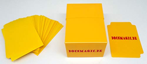 docsmagic.de Deck Box Full + 100 Double Mat Yellow Sleeves Standard - Kartenbox & Kartenhüllen Gelb - PKM MTG von docsmagic.de