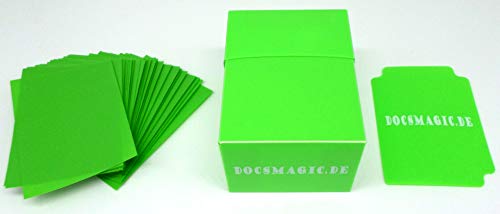 docsmagic.de Deck Box Full + 60 Double Mat Light Green Sleeves Small Size - Kartenbox & Kartenhüllen Hellgrün - YGO von docsmagic.de