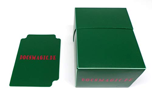 docsmagic.de Deck Box Full Green + Card Divider - Kartenbox Grün - PKM YGO MTG von docsmagic.de