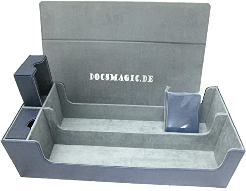 docsmagic.de Premium 2-Row Trading Card Storage Box Blue + Trays & Divider - MTG PKM YGO - Aufbewahrungsbox Blau von docsmagic.de
