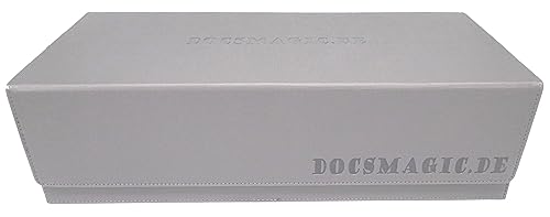 docsmagic.de Premium 2-Row Trading Card Storage Box Silver + Trays & Divider - MTG PKM YGO - Aufbewahrungsbox Silber von docsmagic.de