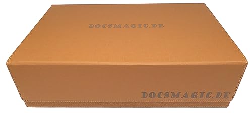 docsmagic.de Premium 3-Row Trading Card Storage Box Gold + Trays & Divider - MTG PKM YGO - Aufbewahrungsbox von docsmagic.de
