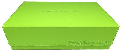 docsmagic.de Premium 3-Row Trading Card Storage Box Light Green + Trays & Divider - MTG PKM YGO - Aufbewahrungsbox Hellgrün von docsmagic.de