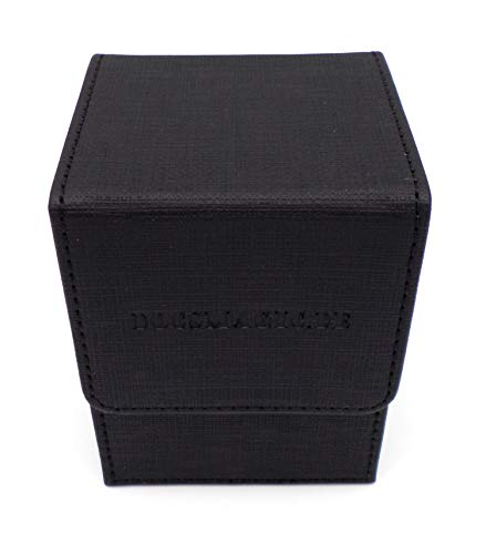 docsmagic.de Premium Magnetic Flip Box (100) Black + Deck Divider - MTG PKM YGO - Kartenbox Schwarz von docsmagic.de
