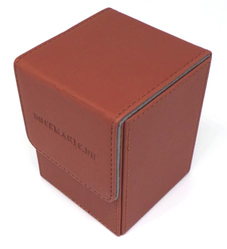 docsmagic.de Premium Magnetic Flip Box (100) Copper + Deck Divider - MTG - PKM - YGO - Kartenbox Kupfer von docsmagic.de