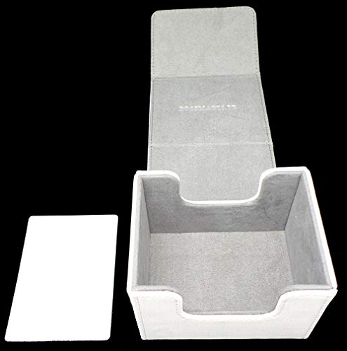 docsmagic.de Premium Magnetic Sideflip Box 100 White + Deck Divider - MTG - PKM - YGO - Kartenbox Weiss von docsmagic.de