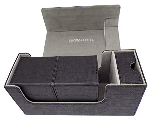 docsmagic.de Premium Magnetic Tray Long Box Black Small + 2 Flip Boxes - Schwarz von docsmagic.de