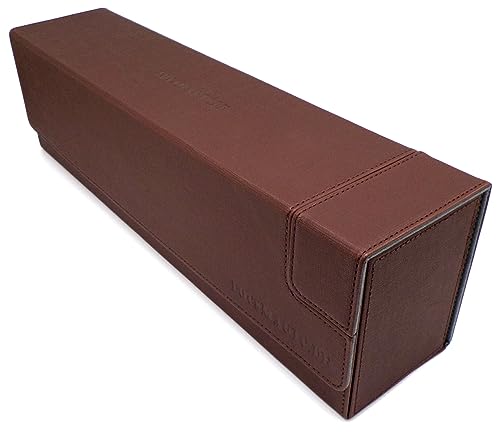 docsmagic.de Premium Magnetic Tray Long Box Brown Large - Card Deck Storage - Kartenbox Aufbewahrung Transport Braun von docsmagic.de