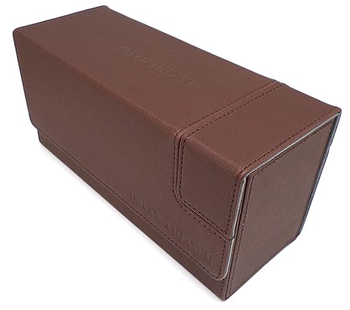 docsmagic.de Premium Magnetic Tray Long Box Brown Small - Card Deck Storage - Kartenbox Aufbewahrung Transport Braun von docsmagic.de