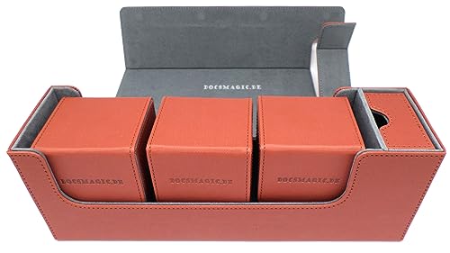 docsmagic.de Premium Magnetic Tray Long Box Copper Medium + 3 Flip Boxes - Kupfer von docsmagic.de