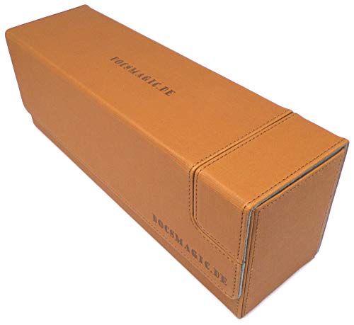 docsmagic.de Premium Magnetic Tray Long Box Gold Medium - Card Deck Storage - Kartenbox Aufbewahrung Transport Gold von docsmagic.de