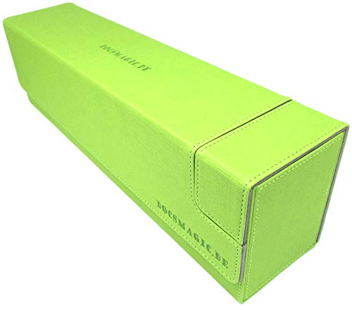 docsmagic.de Premium Magnetic Tray Long Box Light Green Large - Card Deck Storage - Kartenbox Aufbewahrung Transport Hellgrün von docsmagic.de