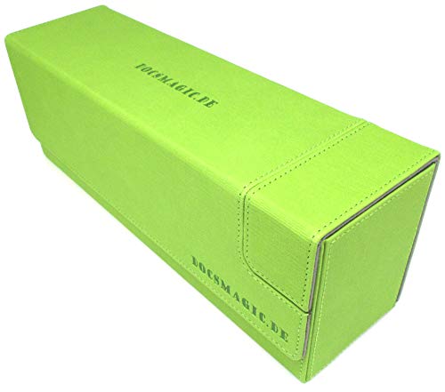 docsmagic.de Premium Magnetic Tray Long Box Light Green Medium - Card Deck Storage - Kartenbox Aufbewahrung Transport Hellgrün von docsmagic.de