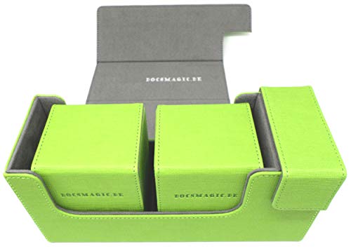 docsmagic.de Premium Magnetic Tray Long Box Light Green Small + 2 Flip Boxes - Hellgrün von docsmagic.de