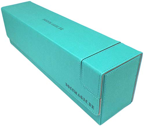 docsmagic.de Premium Magnetic Tray Long Box Mint Large - Card Deck Storage - Kartenbox Aufbewahrung Transport Aqua von docsmagic.de
