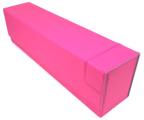docsmagic.de Premium Magnetic Tray Long Box Pink Large - Card Deck Storage - Kartenbox Aufbewahrung Transport Rosa von docsmagic.de