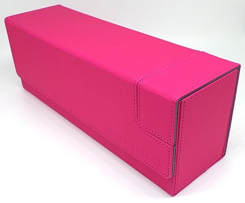 docsmagic.de Premium Magnetic Tray Long Box Pink Medium - Card Deck Storage - Kartenbox Aufbewahrung Transport Rosa von docsmagic.de