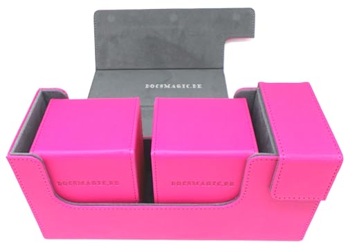 docsmagic.de Premium Magnetic Tray Long Box Pink Small + 2 Flip Boxes - Rosa von docsmagic.de