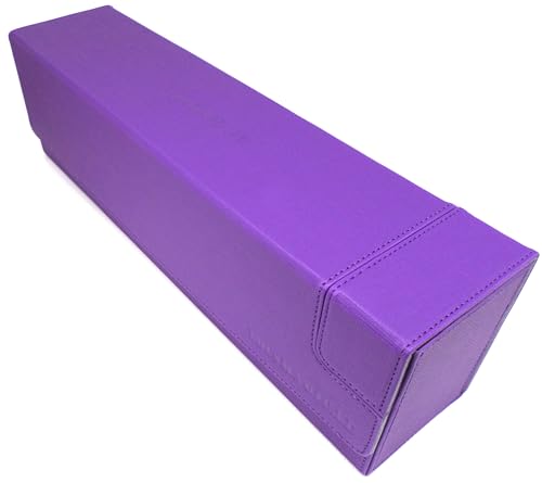 docsmagic.de Premium Magnetic Tray Long Box Purple Large - Card Deck Storage - Kartenbox Aufbewahrung Transport Lila von docsmagic.de