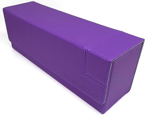 docsmagic.de Premium Magnetic Tray Long Box Purple Medium - Card Deck Storage - Kartenbox Aufbewahrung Transport Lila von docsmagic.de