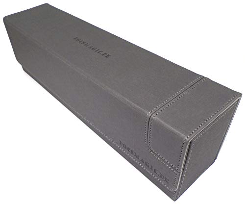 docsmagic.de Premium Magnetic Tray Long Box Silver Large - Card Deck Storage - Kartenbox Aufbewahrung Transport Silber von docsmagic.de